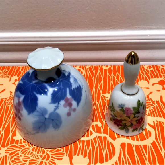 Collectible Porcelain Bell 2 pcs Made in Japan - Picture 1 of 6